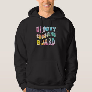 Groovy Crossing Guard Vintage Tie Dye School Hoodie