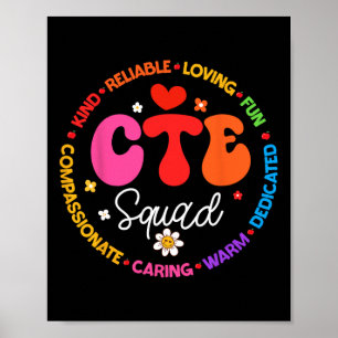 Groovy Cte Squad Teacher Back To School Teachers S Poster
