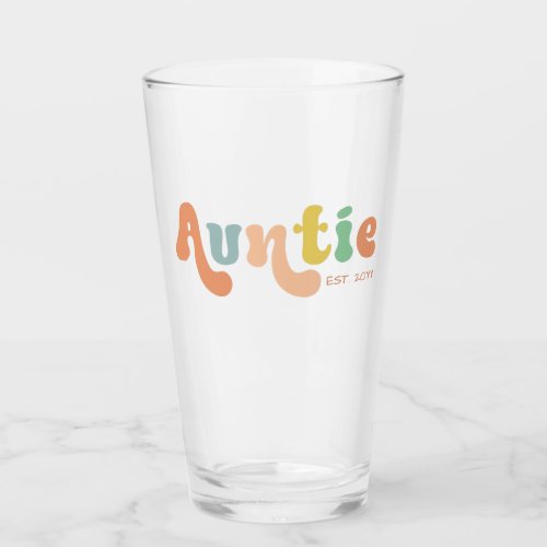 Groovy Custom Auntie Established  Gifts for Aunt Glass