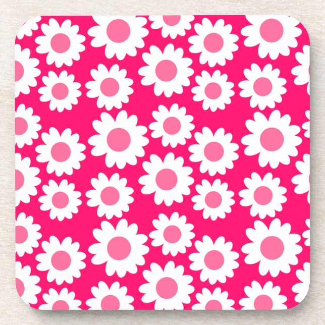 Groovy Daisies Beverage Coaster (Front)