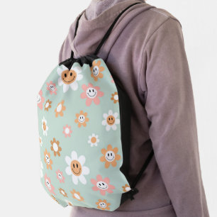 Groovy Daisies Drawstring Backpack