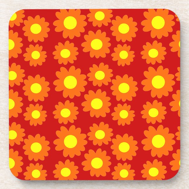 Groovy Daisies Drink Coaster (Front)