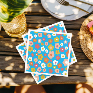 Groovy Daisies Floral BIRTHDAY PARTY CUSTOM Napkins