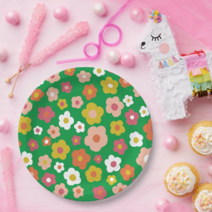 Groovy Daisies Floral BIRTHDAY PARTY CUSTOM Paper Plates