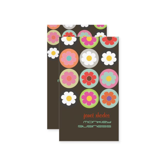 Groovy Daisies, fully customizable Business Card (Front/Back In Situ)