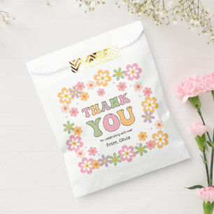 Groovy Daisies Hippie Birthday Thank You Favor Bag