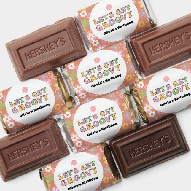 Groovy Daisies Hippie Girl's Birthday Hershey's Miniatures (Assorted)