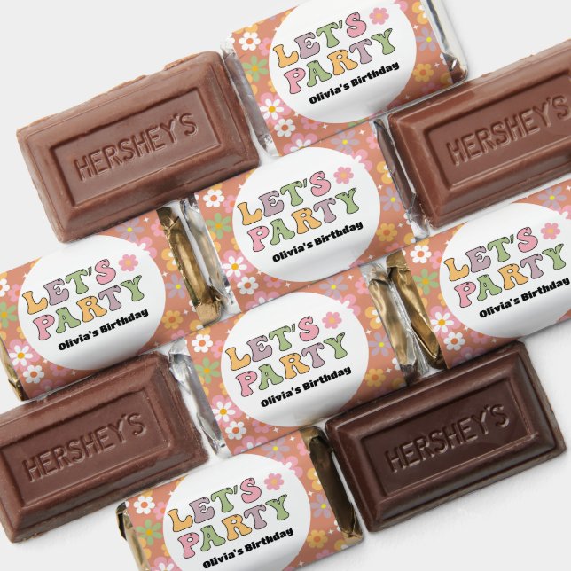 Groovy Daisies Hippie Girl's Birthday Hershey's Miniatures (Assorted)