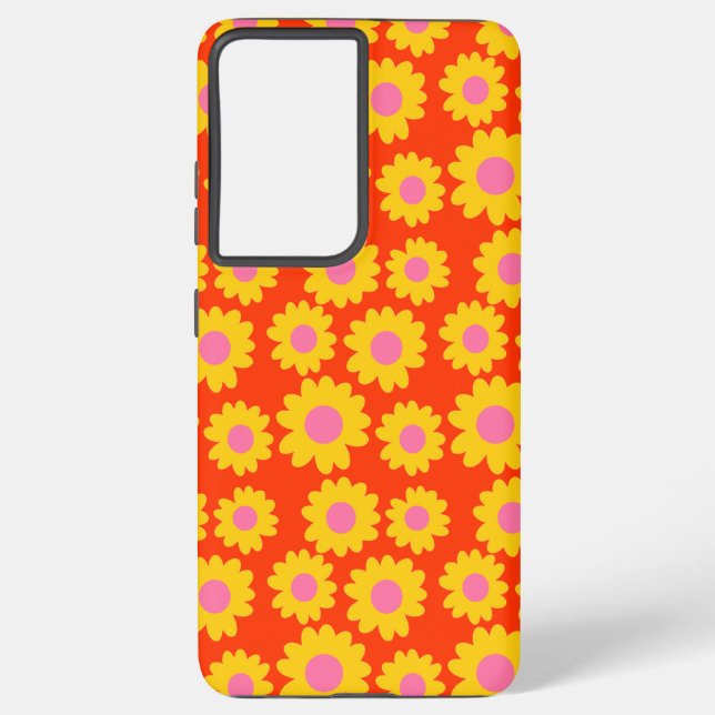 Groovy Daisies Samsung Galaxy Case (Back)