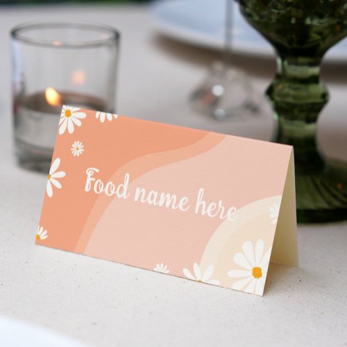 Groovy Daisy Birthday Party Place Card