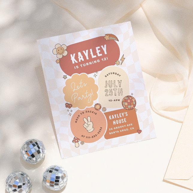 Groovy Daisy Boho Let's Party Budget Girl Birthday (Creator Uploaded)