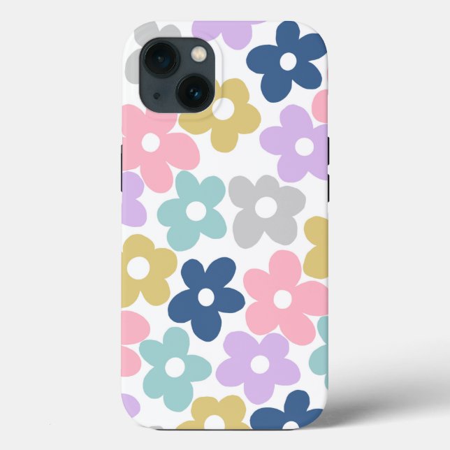 Groovy Daisy Flowers Retro Boho Floral Case-Mate iPhone Case (Back)