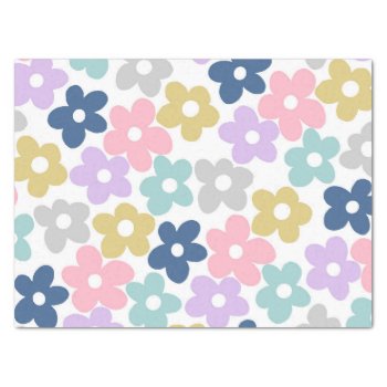 Groovy Daisy Flowers Retro Boho Floral Tissue Paper by Trendy_arT at Zazzle
