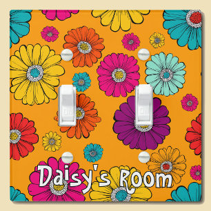 Groovy Daisy Switch Plate Cover