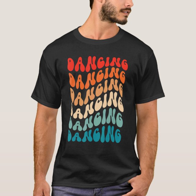 Groovy Dancing For Girl Women Retro 70s Hippie Boh T-Shirt (Front)