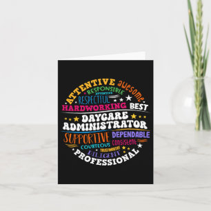 Groovy Daycare Administrator Childcare Provider Af Card