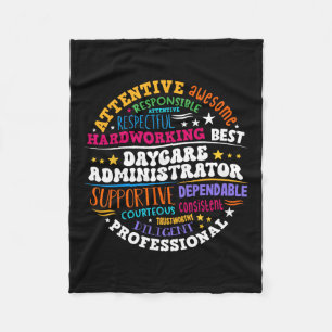 Groovy Daycare Administrator Childcare Provider Af Fleece Blanket