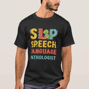Groovy Dinosaur Speech Therapy Kids SLP Speech Pat T-Shirt