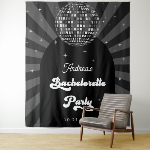 Groovy Disco Ball Bachelorette Party Backdrop