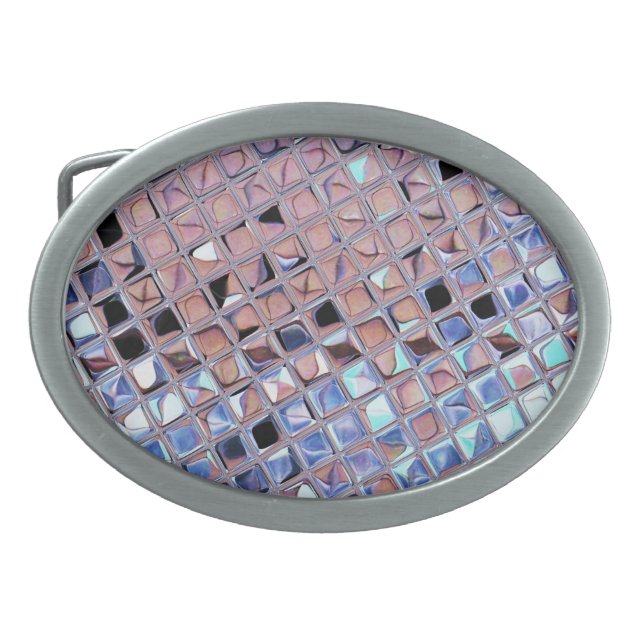 Groovy Disco Ball Mirror Ball Disco Globe Belt Buckle (Front)