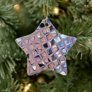 Groovy Disco Ball Mirror Ball Disco Globe Ceramic Ornament
