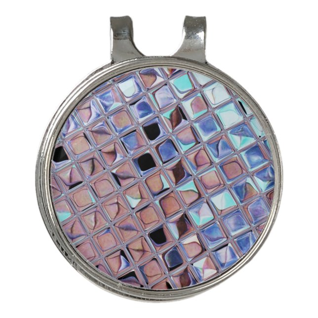 Groovy Disco Ball Mirror Ball Disco Globe Golf Hat Clip (Front)