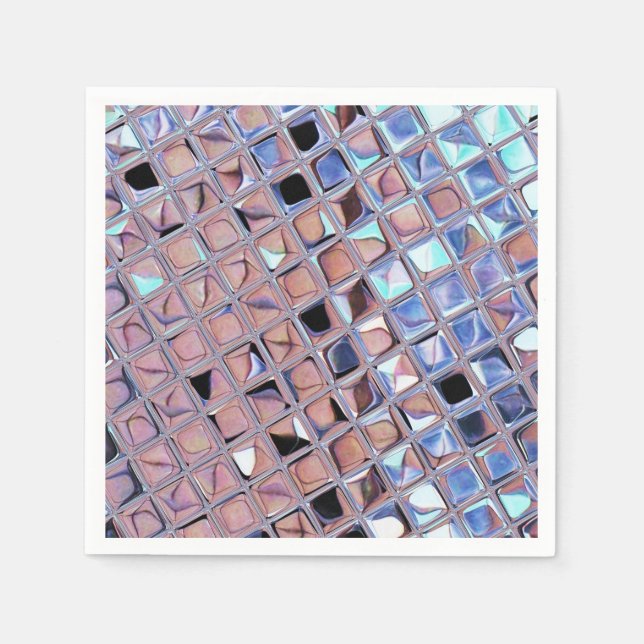 Groovy Disco Ball Mirror Ball Disco Globe Paper Napkins (Front)