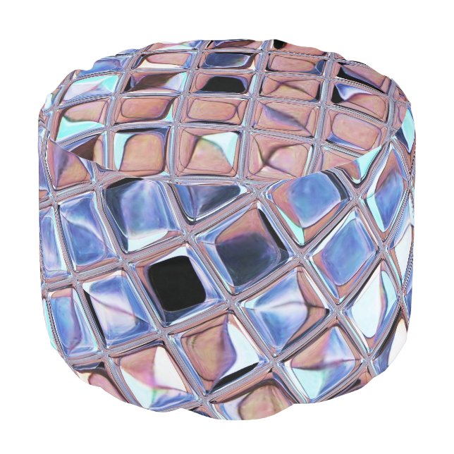 Groovy Disco Ball Mirror Ball Disco Globe Pouf (Angled Front)