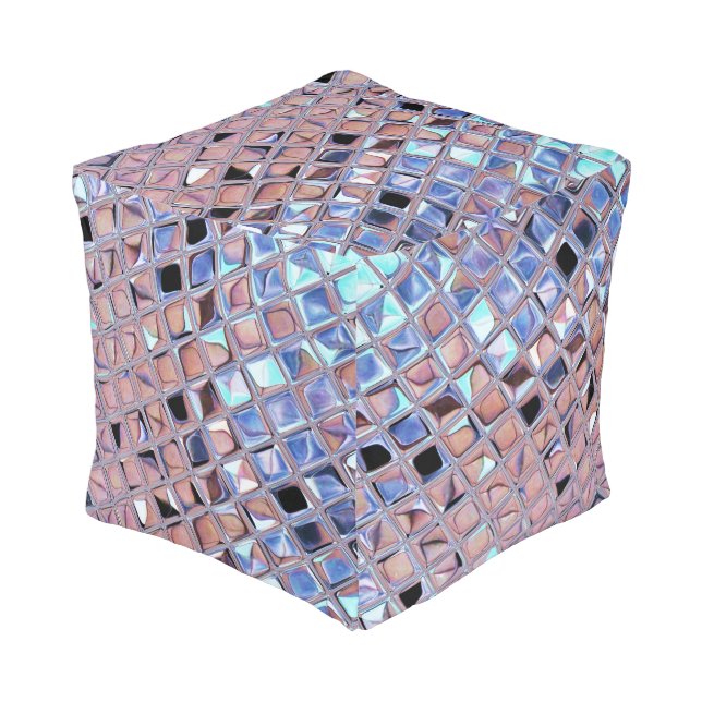 Groovy Disco Ball Mirror Ball Disco Globe Pouf (Angled Front)