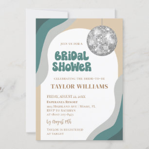 Groovy Disco Bridal Shower Invitation