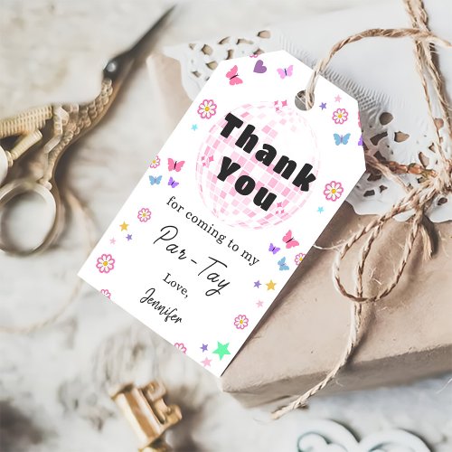 Groovy Disco Eras Birthday Party Thank You  Gift Tags