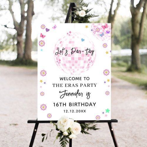 Groovy Disco Eras Birthday Party Welcome Sign