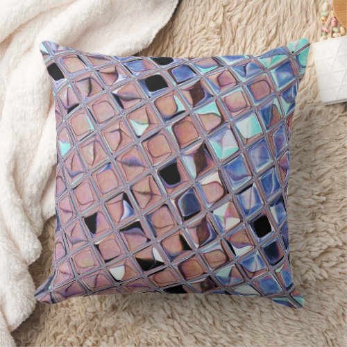 Groovy Disco Mirror Ball for Dance Party Throw Pillow