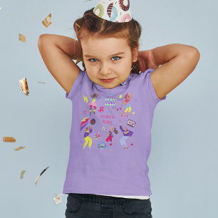 Groovy Disco Party Retro 80s Discoball Purple T-Shirt