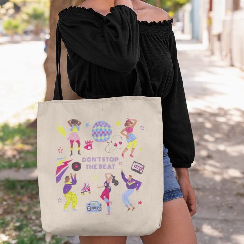 Groovy Disco Party Retro 80s Discoball Tote Bag