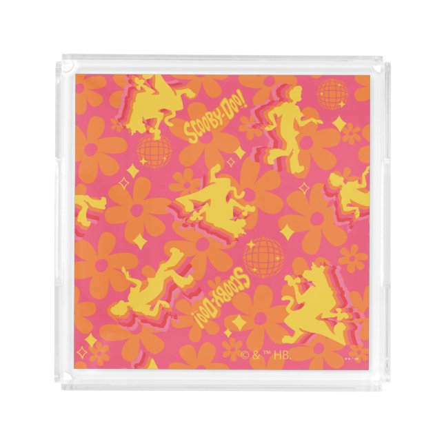 Groovy Disco Scooby-Doo Pattern Acrylic Tray (Front)