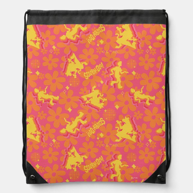 Groovy Disco Scooby-Doo Pattern Drawstring Bag (Front)