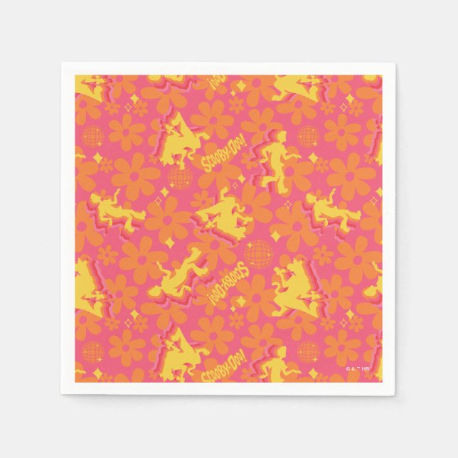 Groovy Disco Scooby-Doo Pattern Napkins (Front)