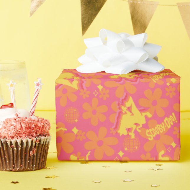 Groovy Disco Scooby-Doo Pattern Wrapping Paper (Birthday Party)