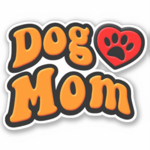 Groovy Dog Mom Drawing Sticker