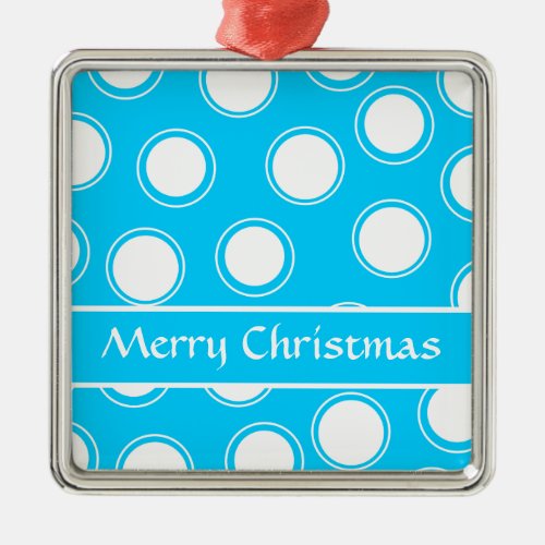 Groovy Dots 1 Merry Christmas Metal Ornament