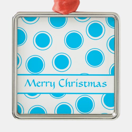 Groovy Dots 2 Merry Christmas Metal Ornament