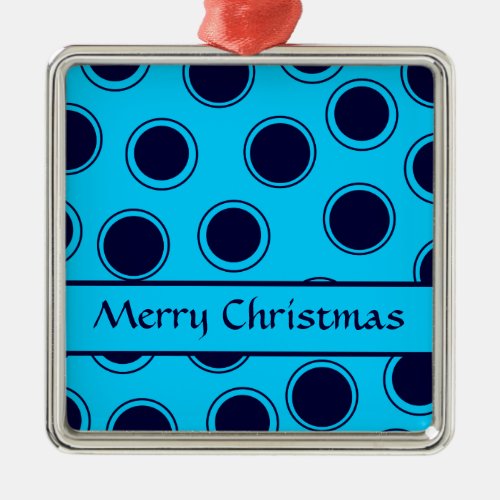 Groovy Dots 4 Merry Christmas Metal Ornament