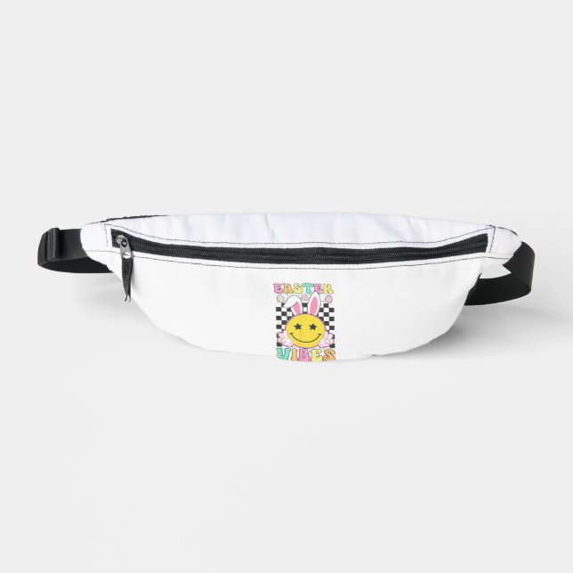 Groovy Easter Vibes Bunny Easter Day Smile Face Gi Fanny Pack (Front)