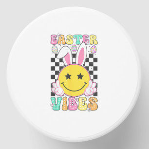 Groovy Easter Vibes Bunny Easter Day Smile Face Gi Mini Candle Favors