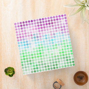 Groovy Eclectic Boho Abstract Toric Pride Flag 3 Ring Binder