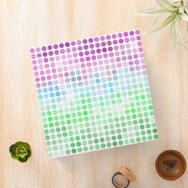 Groovy Eclectic Boho Abstract Toric Pride Flag 3 Ring Binder (In Situ)