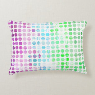 Groovy Eclectic Boho Abstract Toric Pride Flag Accent Pillow