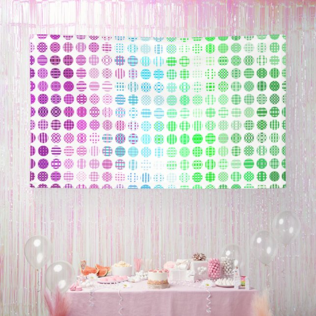 Groovy Eclectic Boho Abstract Toric Pride Flag Banner (Party)