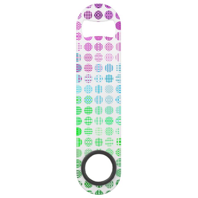 Groovy Eclectic Boho Abstract Toric Pride Flag Bar Key (Front)